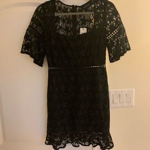 MinkPink black dress with star detail